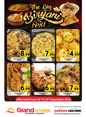 Big Biryani Fest - Grand Hyper Muhaisnah