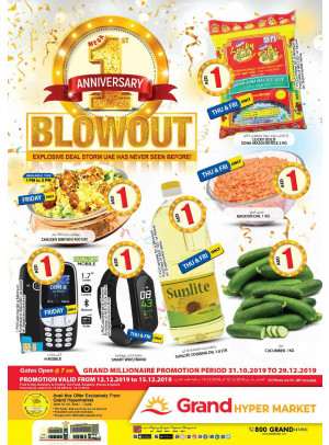 1st Anniversary Blowout - Grand Hypermarket Jebel Ali