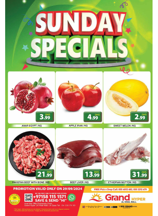 Sunday Specials - Grand Hyper Al Khail Mall