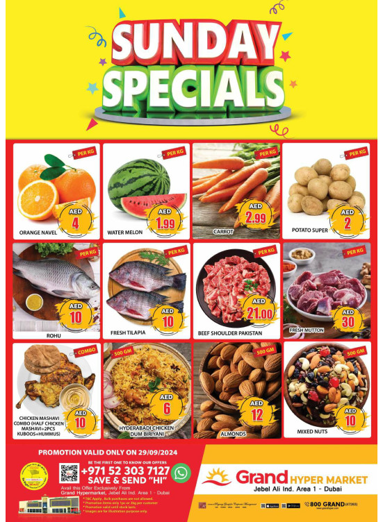 Sunday Specials - Grand Hypermarket Jebel Ali
