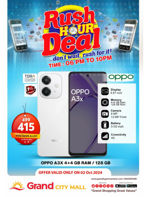 Rush Hour Deal - Grand City Mall