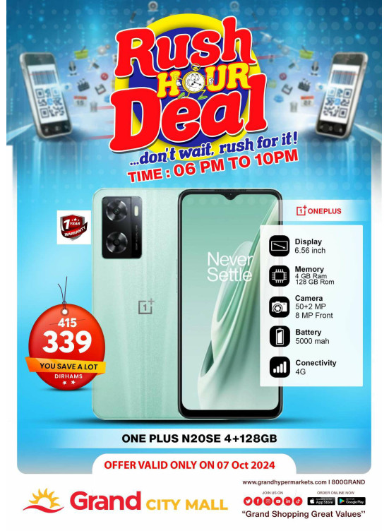 Rush Hour Deal - Grand City Mall