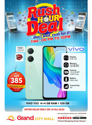 Rush Hour Deal - Grand City Mall