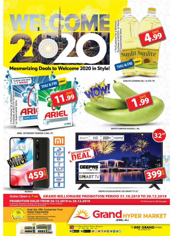 Welcome 2020 - Grand Hypermarket Jebel Ali
