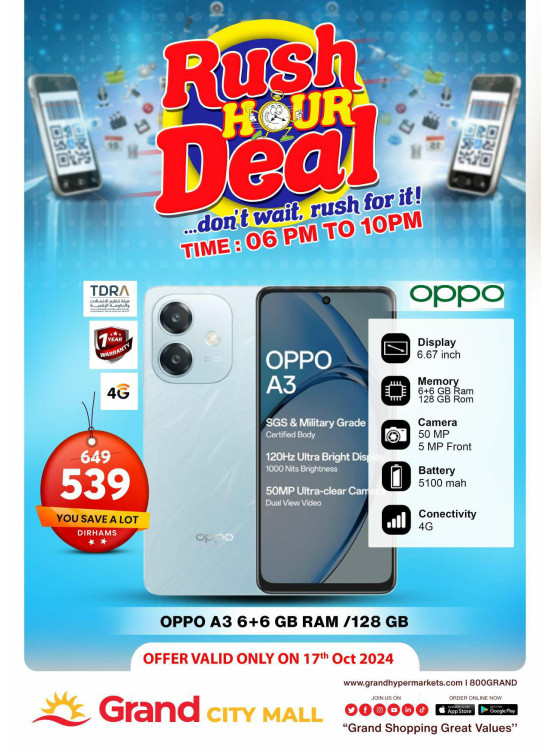 Rush Hour Deal - Grand City Mall
