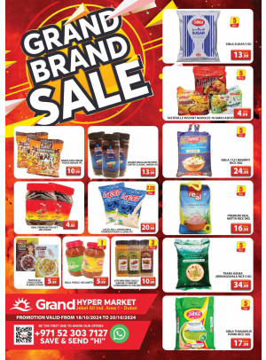 Grand Brand Sale - Grand Hypermarket Jebel Ali