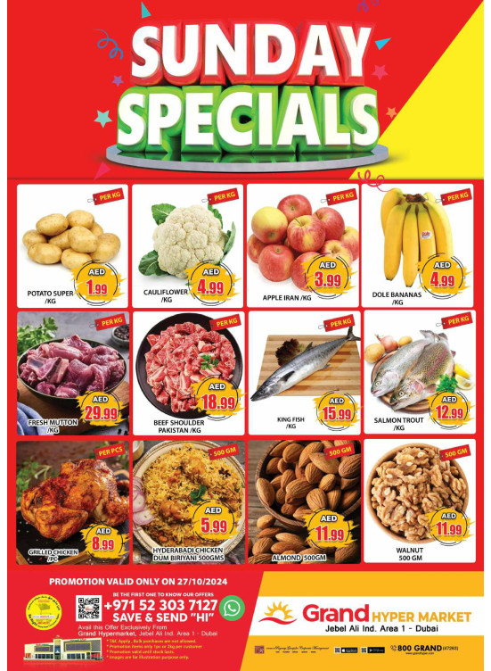 Sunday Specials - Grand Hypermarket Jebel Ali
