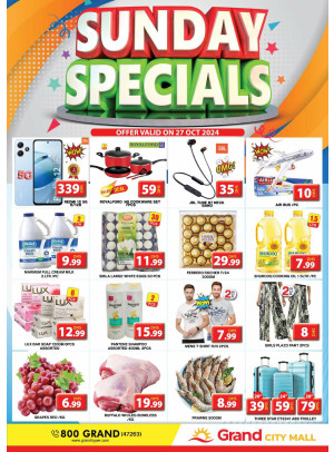 Sunday Specials - Grand City Mall