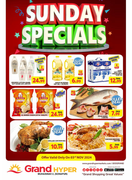 Sunday Specials - Grand Hyper Muhaisnah