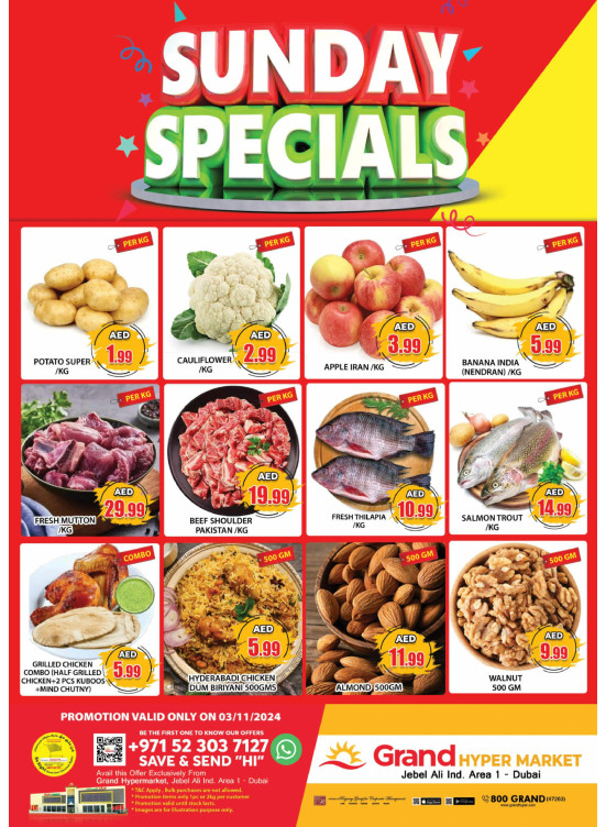 Sunday Specials - Grand Hypermarket Jebel Ali