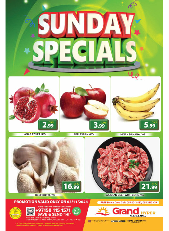 Sunday Specials - Grand Hyper Al Khail Mall