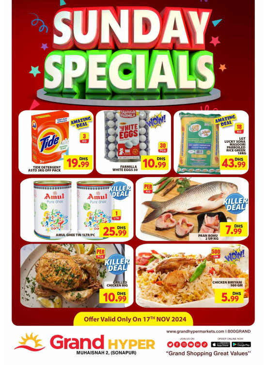 Sunday Specials - Grand Hyper Muhaisnah