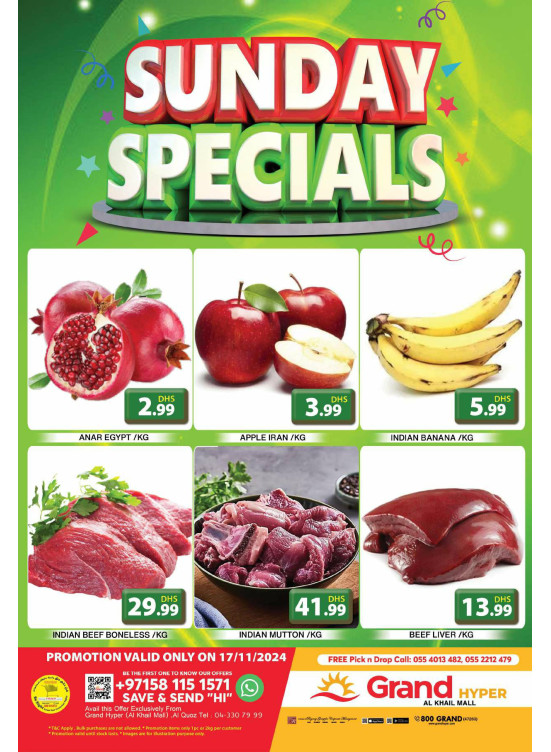 Sunday Specials - Grand Hyper Al Khail Mall