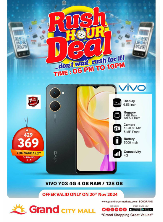 Rush Hour Deal - Grand City Mall