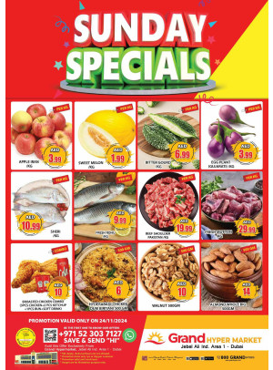 Sunday Specials - Grand Hypermarket Jebel Ali