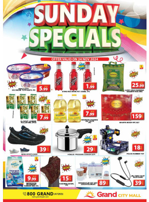 Sunday Specials - Grand City Mall