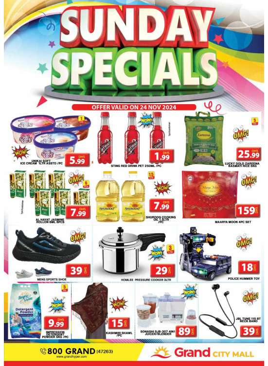 Sunday Specials - Grand City Mall