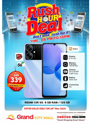 Rush Hour Deal - Grand City Mall