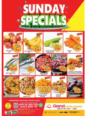 Sunday Specials - Grand Hypermarket Jebel Ali
