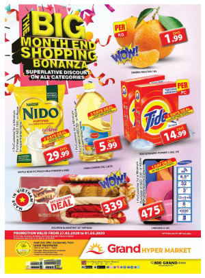 The Big Month End Shopping Bonanza - Grand Hypermarket Jebel Ali