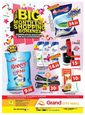 The Big Month End Shopping Bonanza - Grand City Mall