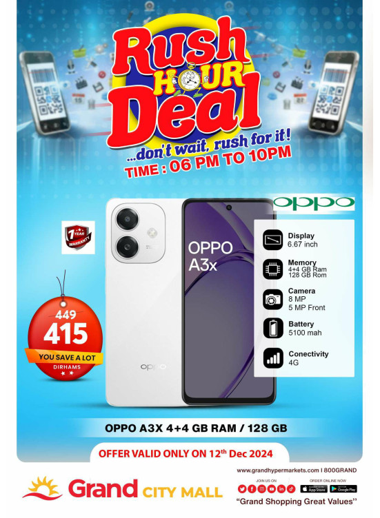 Rush Hour Deal - Grand City Mall