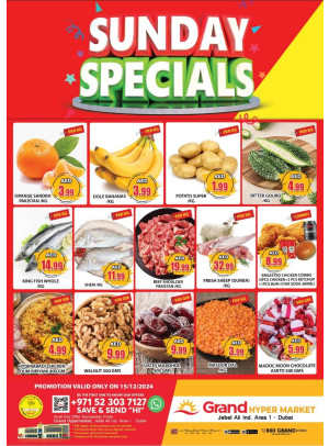 Sunday Specials - Grand Hypermarket Jebel Ali
