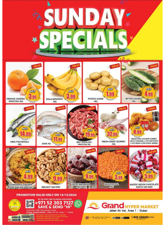 Sunday Specials - Grand Hypermarket Jebel Ali