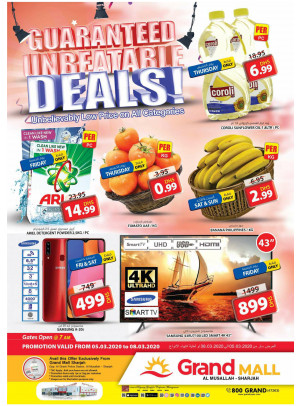 Guaranteed Unbeatable Deals - Grand Mall Sharjah
