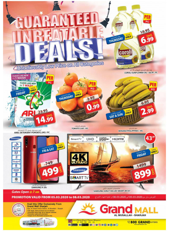 Guaranteed Unbeatable Deals - Grand Mall Sharjah