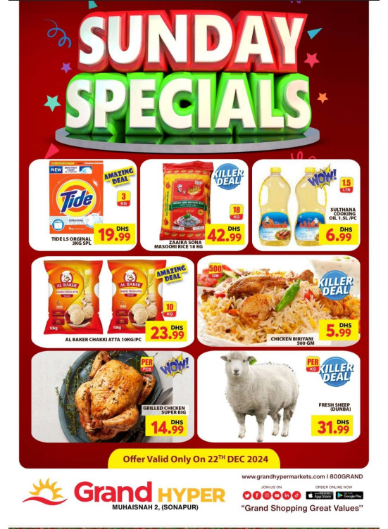 Sunday Specials - Grand Hyper Muhaisnah
