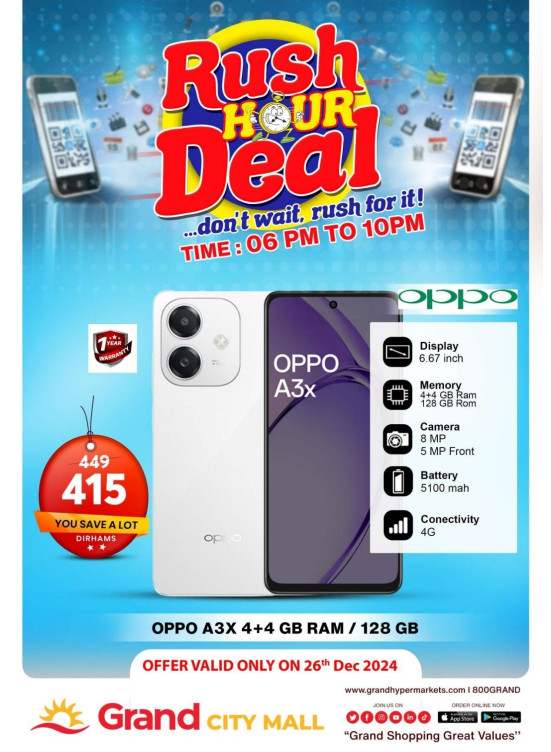Rush Hour Deal - Grand City Mall