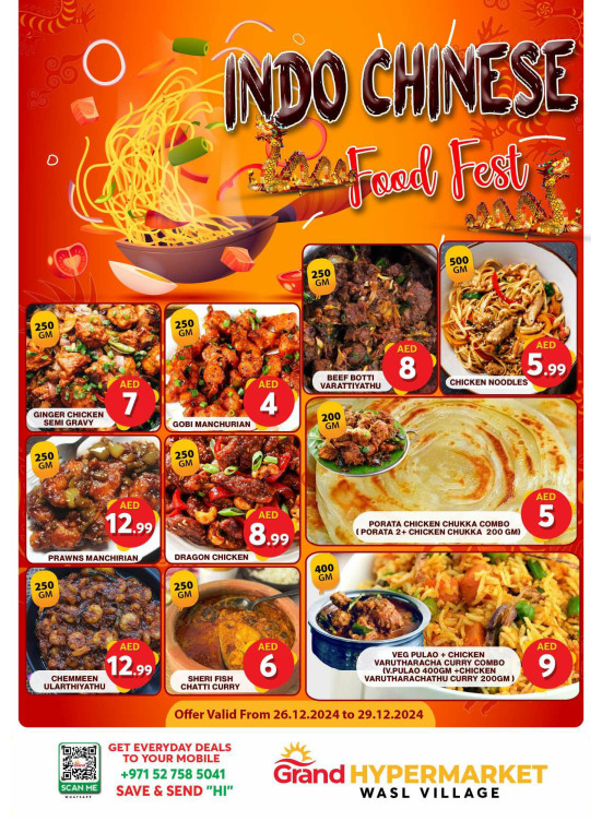 Indo Chinese Feast - Wasl Village, Dubai