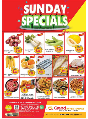 Sunday Specials - Grand Hypermarket Jebel Ali