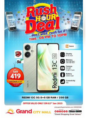 Rush Hour Deal - Grand City Mall
