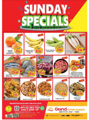 Sunday Specials - Grand Hypermarket Jebel Ali