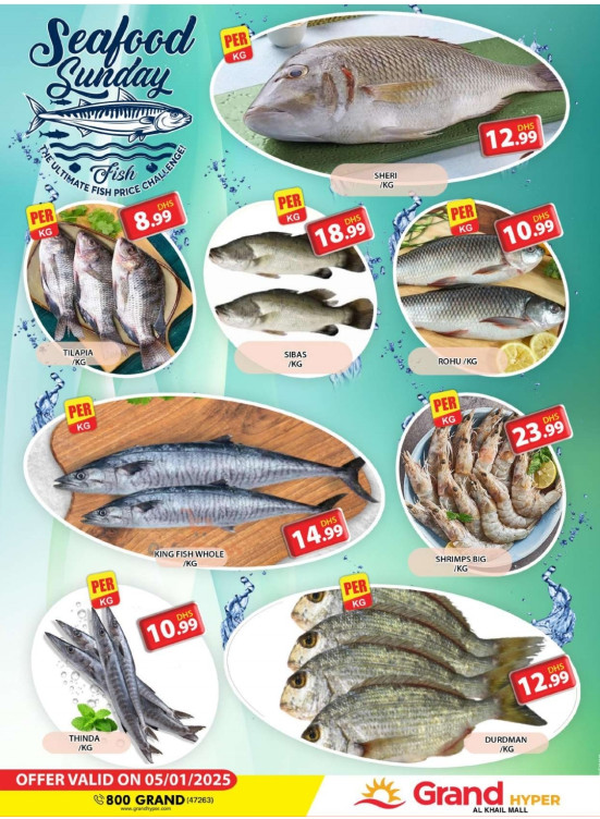 Seafood Sunday - Grand Hyper Al Khail Mall