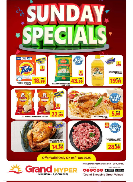 Sunday Specials - Grand Hyper Muhaisnah