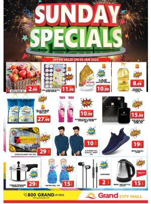 Sunday Specials - Grand City Mall