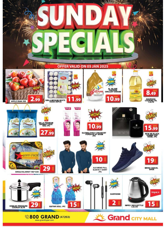 Sunday Specials - Grand City Mall