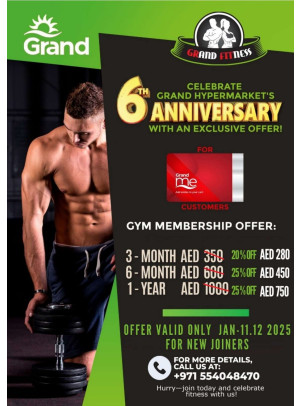 Gym Membership Offers - Grand Hypermarket Jebel Ali