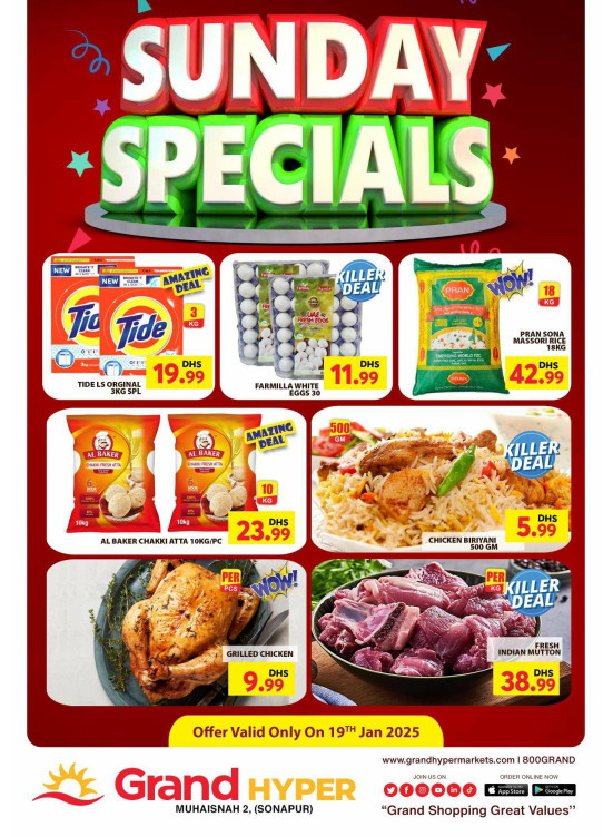 Sunday Specials - Grand Hyper Muhaisnah