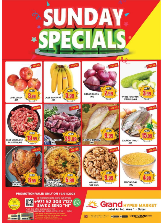 Sunday Specials - Grand Hypermarket Jebel Ali