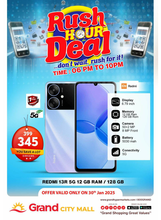 Rush Hour Deal - Grand City Mall