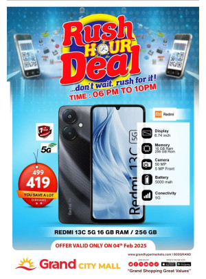 Rush Hour Deal - Grand City Mall