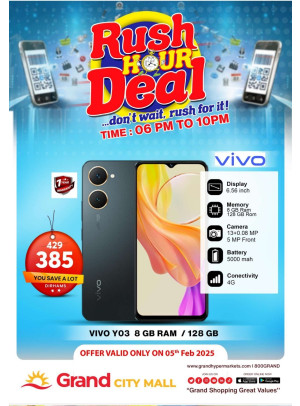 Rush Hour Deal - Grand City Mall