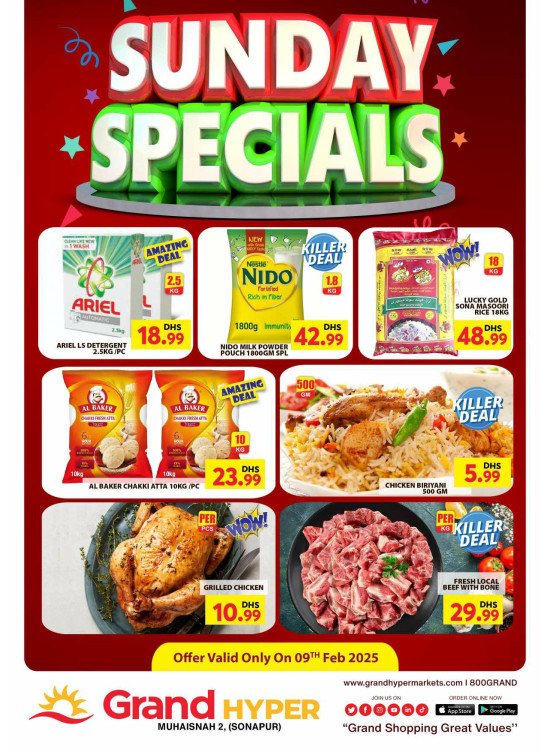 Sunday Specials - Grand Hyper Muhaisnah