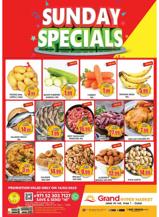Sunday Specials - Grand Hypermarket Jebel Ali