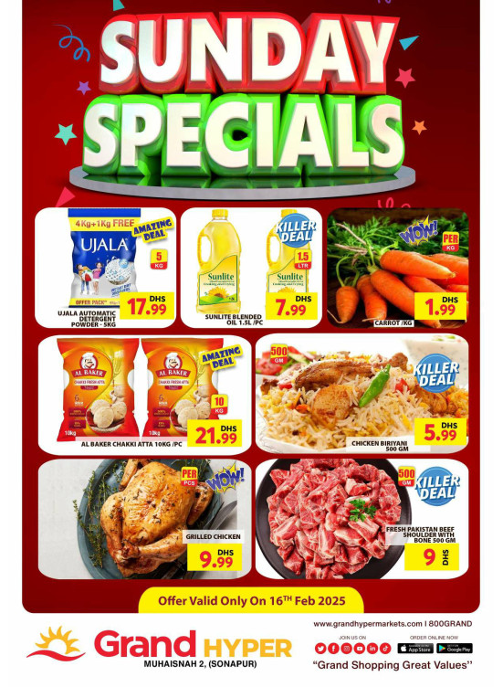 Sunday Specials - Grand Hyper Muhaisnah