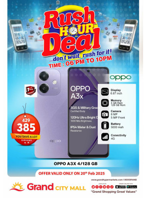Rush Hour Deal - Grand City Mall